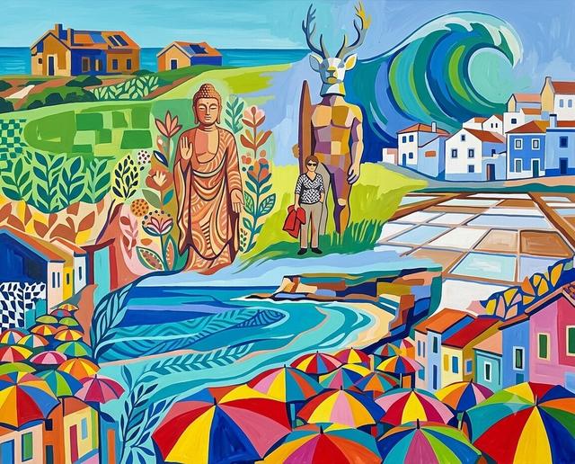Praia d'el Rey im Stil von Matisse